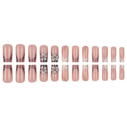 Floral Design Press-On Nails Brehn