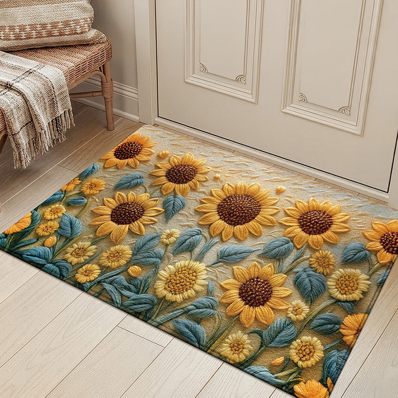 Elegante Blumendesign Teppich Brehn