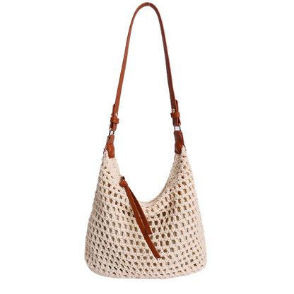 Trendige Netztasche mit Lederakzenten Brehn