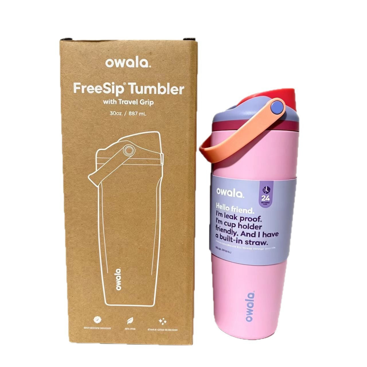 Unisex Trinktumbler mit integriertem Strohhalm und auslaufsicherem Design Brehn