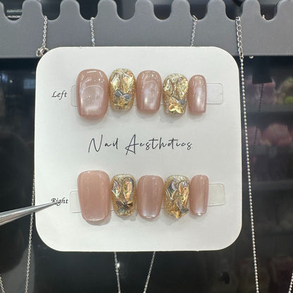 Künstlerische Strass Press-On Nägel Brehn