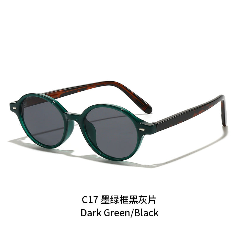 Damen stilvolle Sonnenbrille mit hochwertigem, runden Rahmen und UV-Schutz Brehn