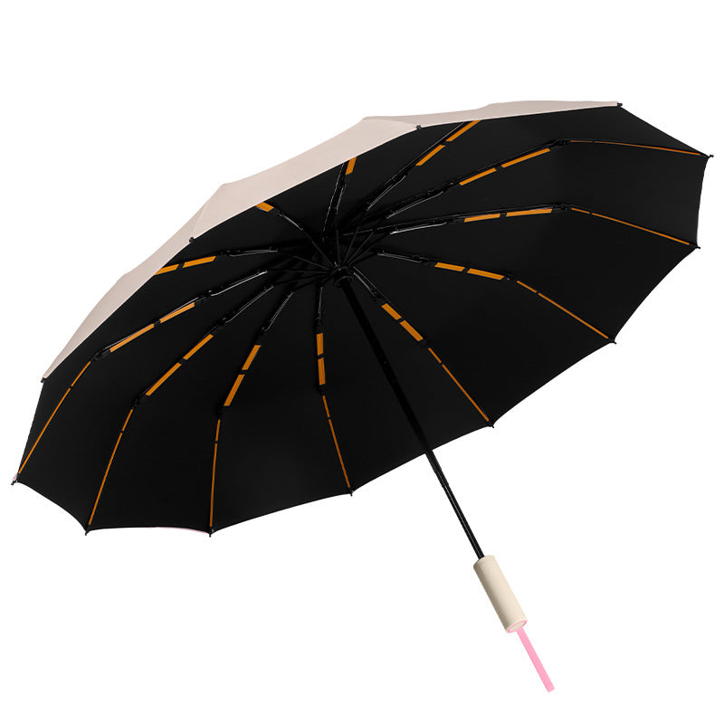 Damen Faltbarer 3-in-1 Kombi-Regenschirm Brehn