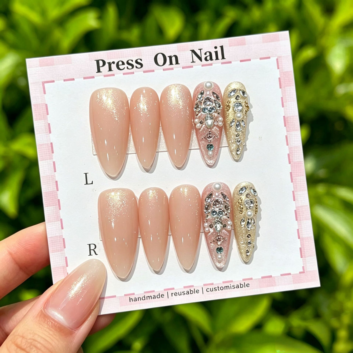 Anpassbare Ombre Press-On Nägel