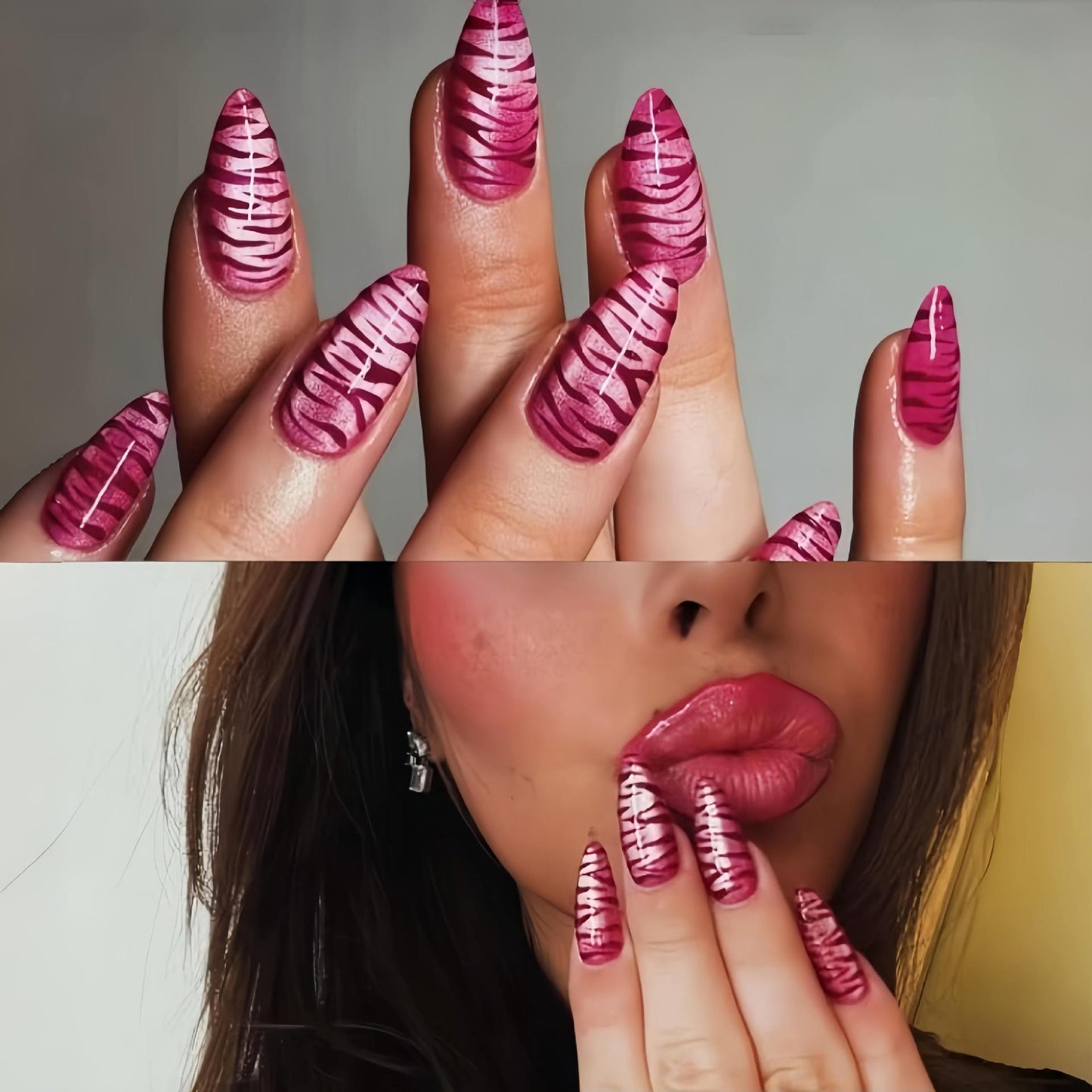Künstlerische Stiletto-Nagelkunst-Tipps Brehn