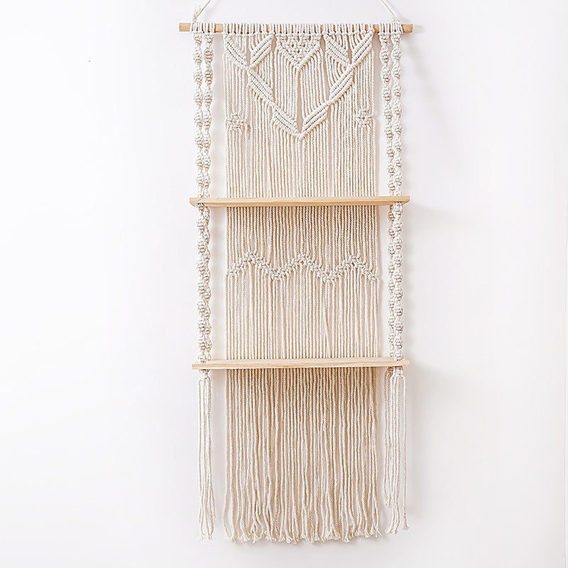 Macrame Wandorganizer mit Regalen Brehn