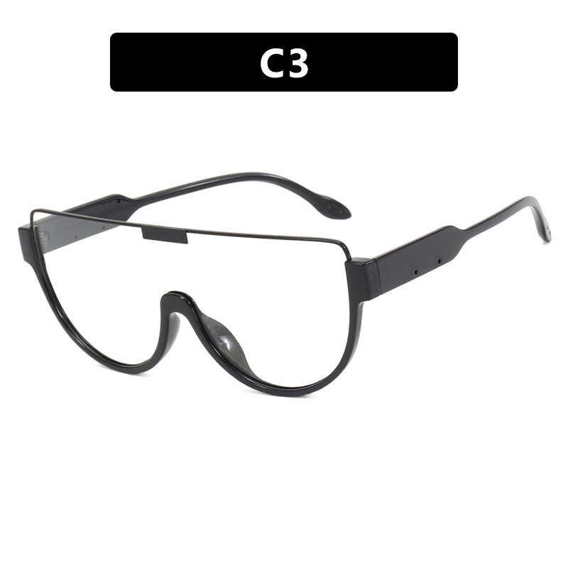 Damen futuristische Sport-Sonnenbrille mit hochglänzendem Rahmen Brehn
