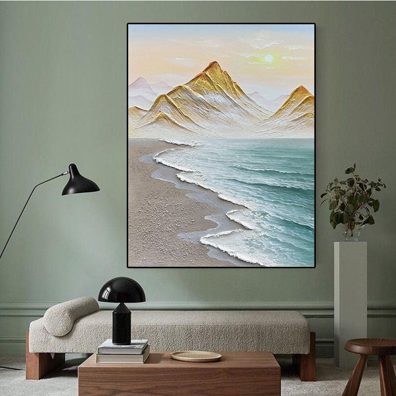 Texturierte Küstenlandschaft Leinwandkunst