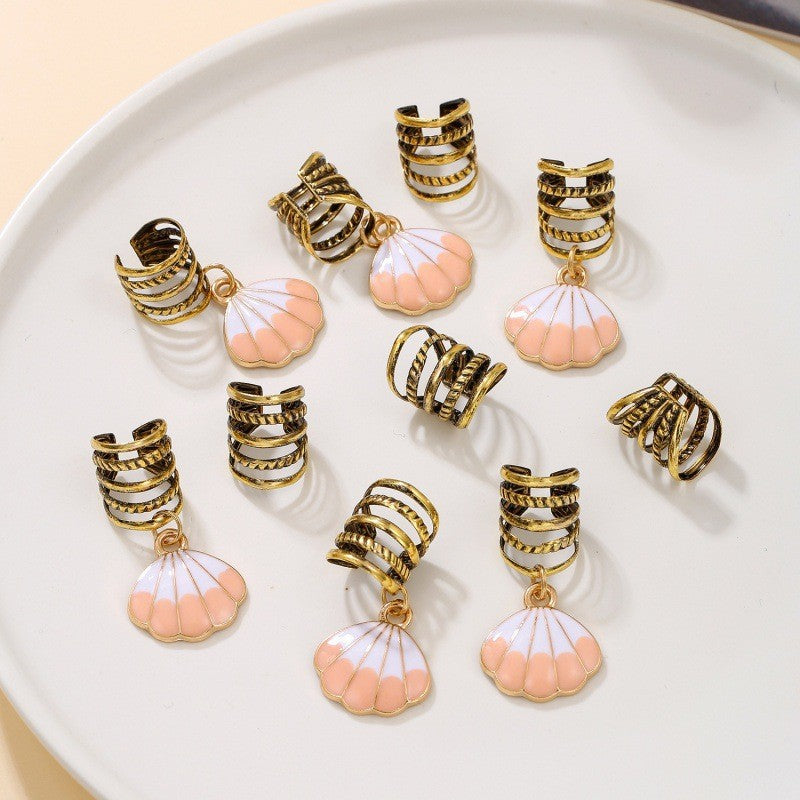 Stilvolle Haarclips mit Muschelmuster Brehn