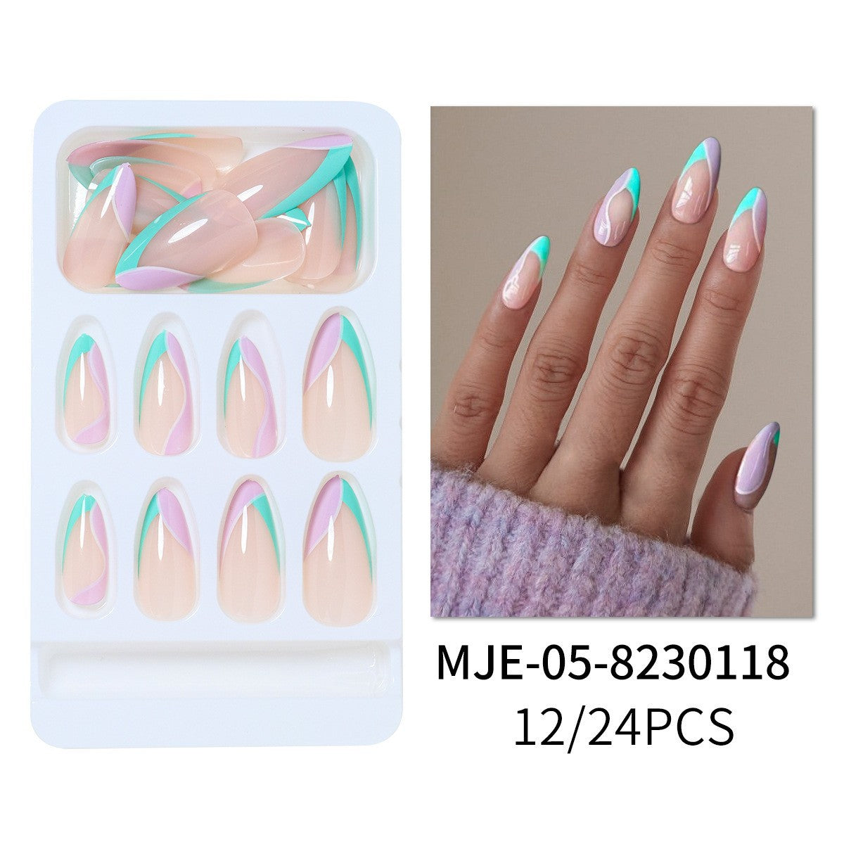 Kreatives Press-On Nageldesign Brehn