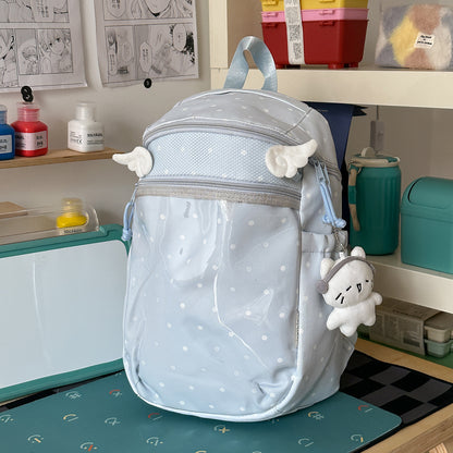 Transparenter Punktmuster-Rucksack Brehn