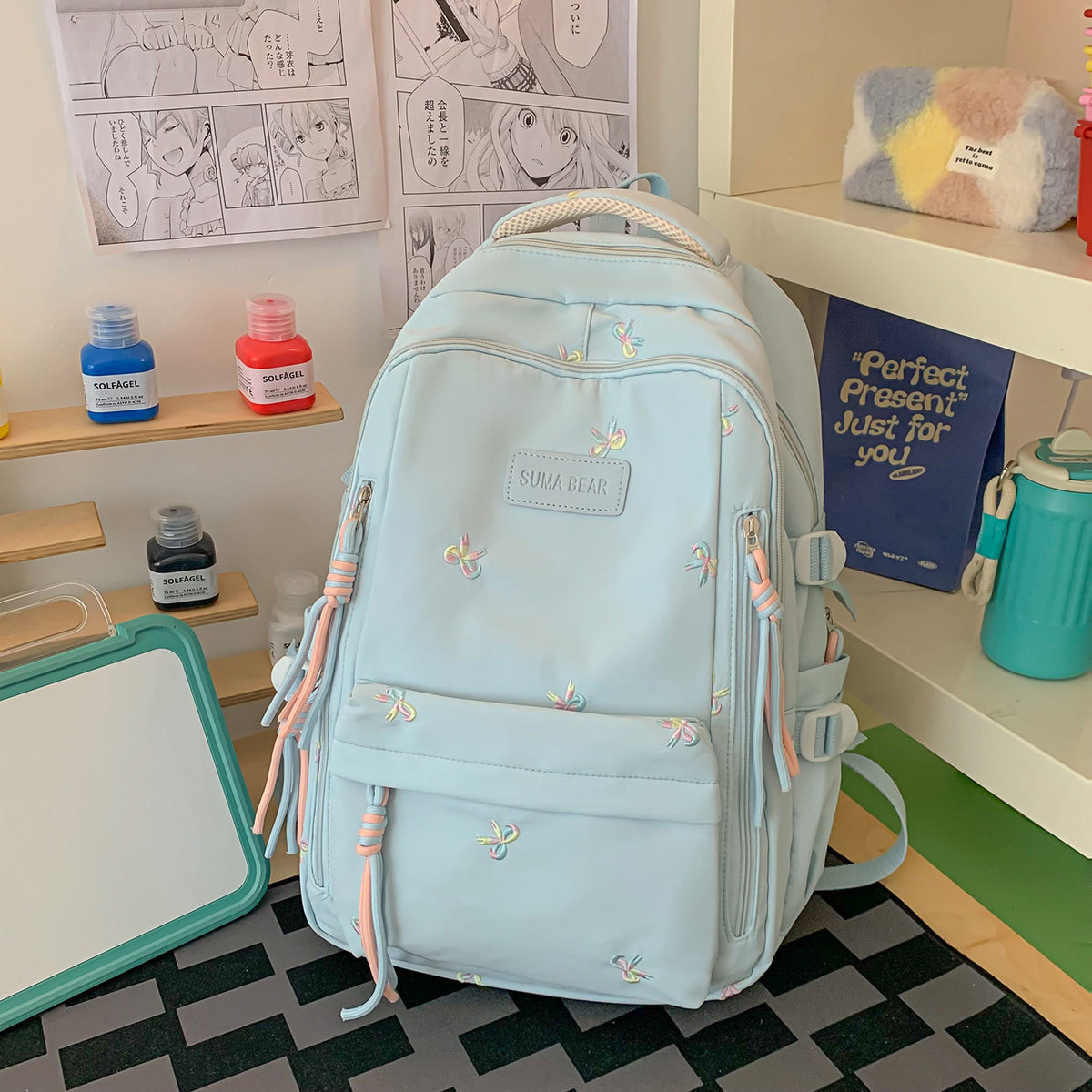 Stylische Bestickte Schulrucksack Brehn
