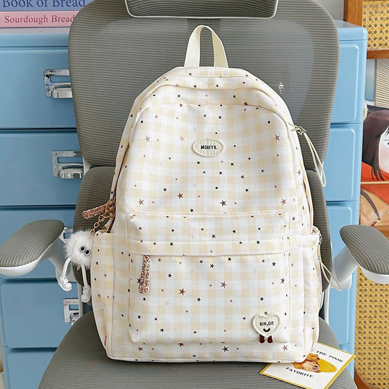 Süßer gemusterter Schulrucksack