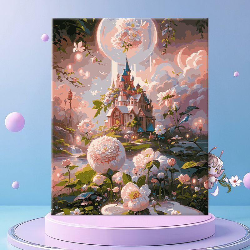Verspielt Florale Fantasie Leinwand Wanddekoration Brehn