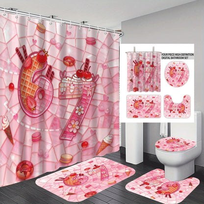 Buntes Dessert-Themen Badezimmer Set Brehn