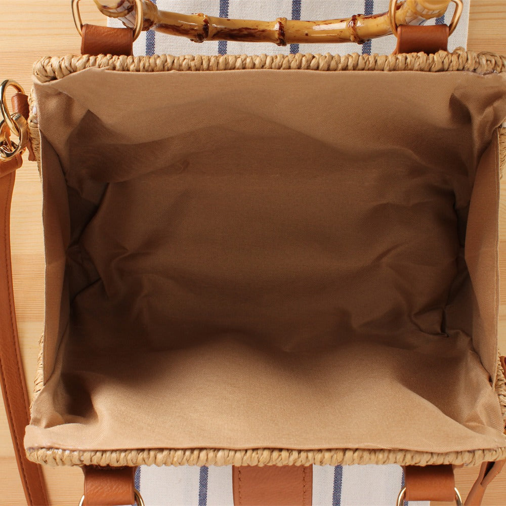 Handtasche mit Modernem Geflochtenem Design und Verstellbarem Schulterriemen Brehn