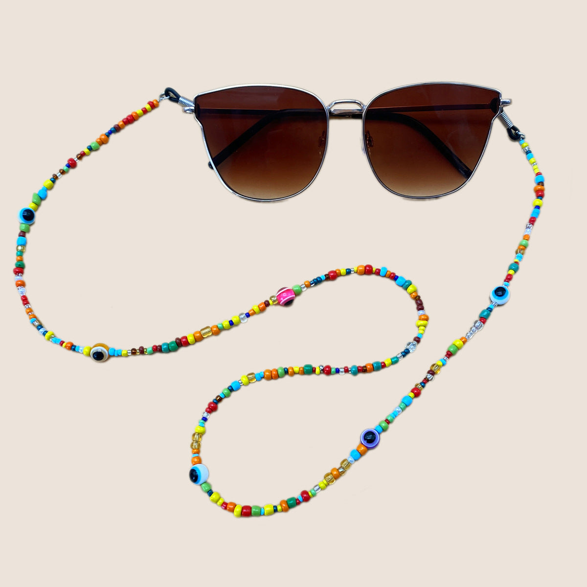 Farbenfrohe Perlen Brillenhalter Kette Brehn