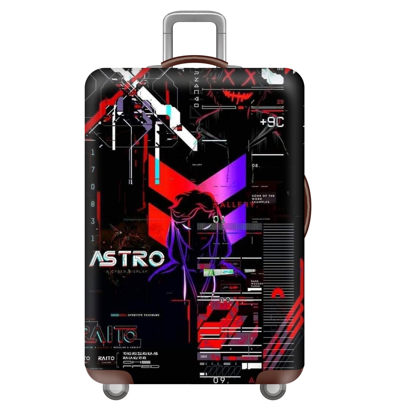 Unisex nan großer Hartschalenkoffer mit robustem Trolleygriff und elastischem Motivschutzcover Superhelden-Design Brehn