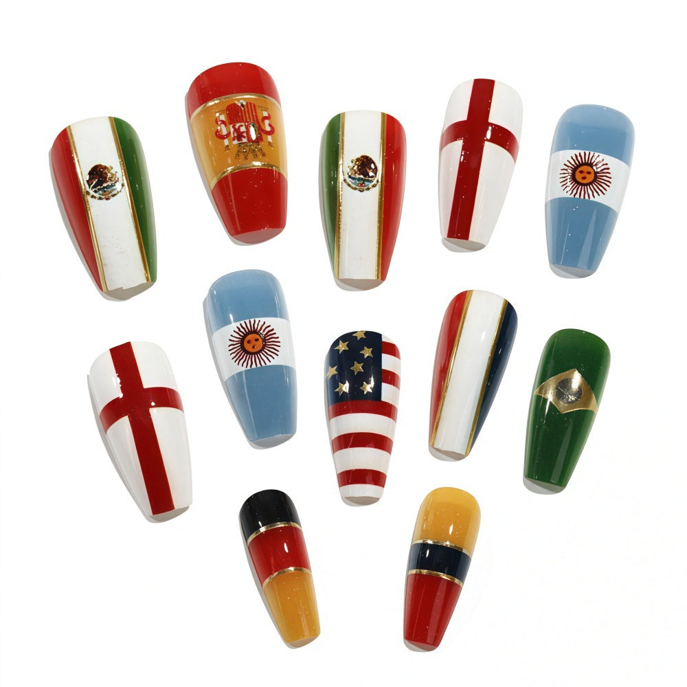 Kunstnägel mit nationalen Flaggenmotiven Brehn