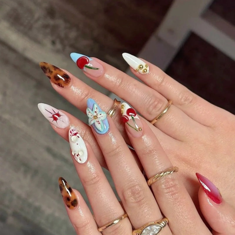 Elegantes Dekoratives Press-On Nagelkunstset Brehn