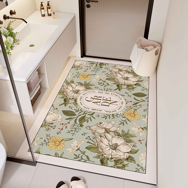 Floral Design Badezimmermatte