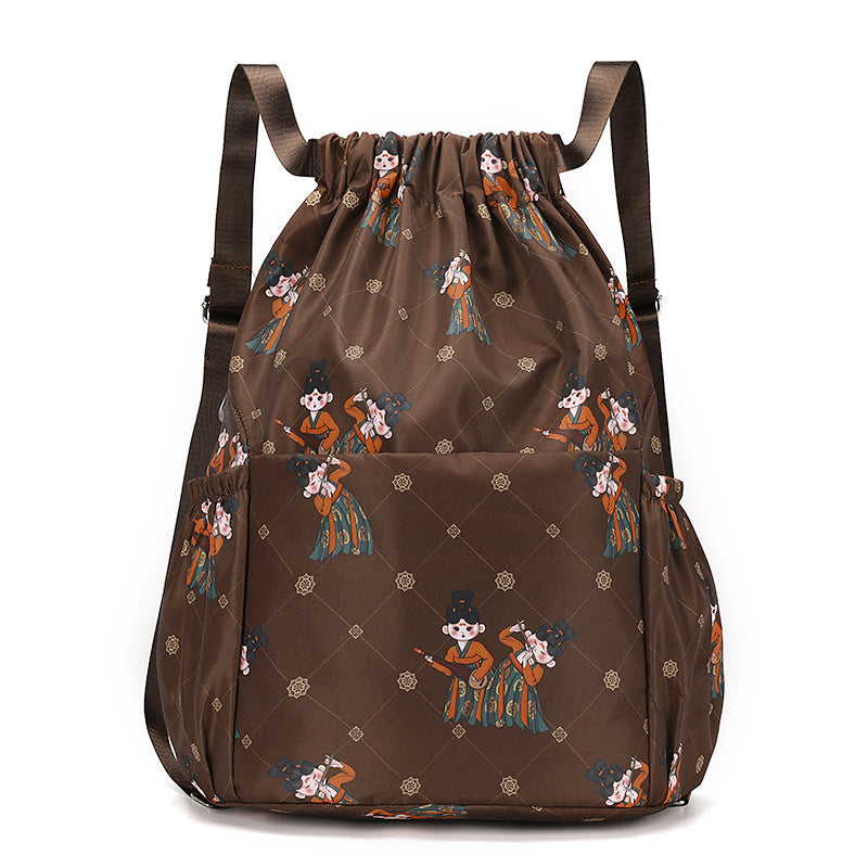 Fun Cartoon Print Drawstring Rucksack Brehn