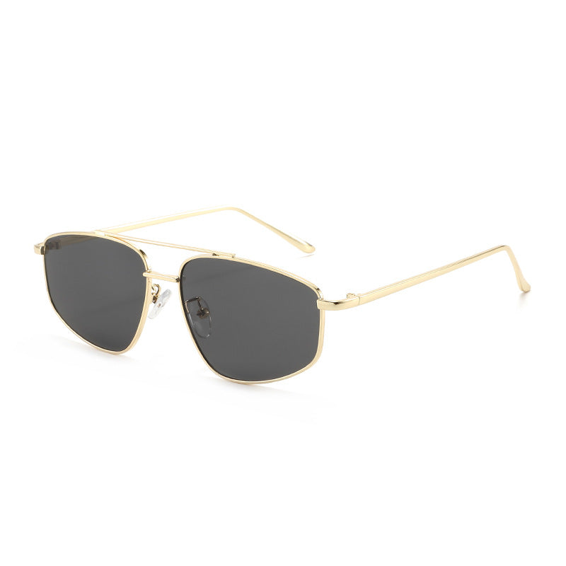 Damen geometrische Sonnenbrille mit hochwertigem Metallrahmen und polarisierenden Gläsern Brehn