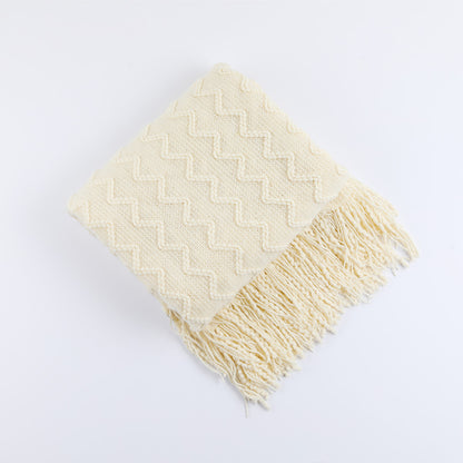 Gemütliche gestrickte Wurfdecke