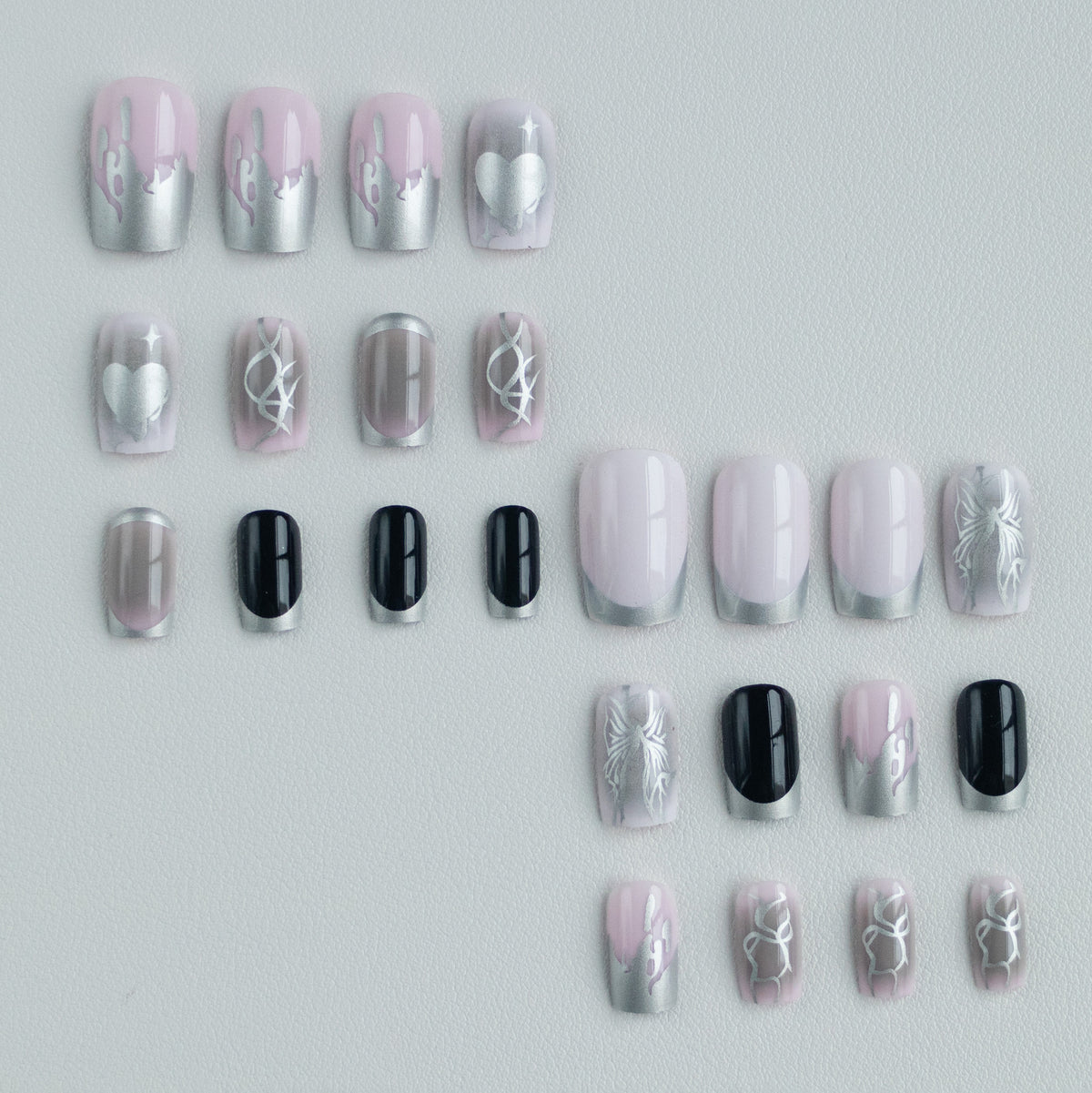 Künstlerisches Nageldesign mit einzigartigen Mustern