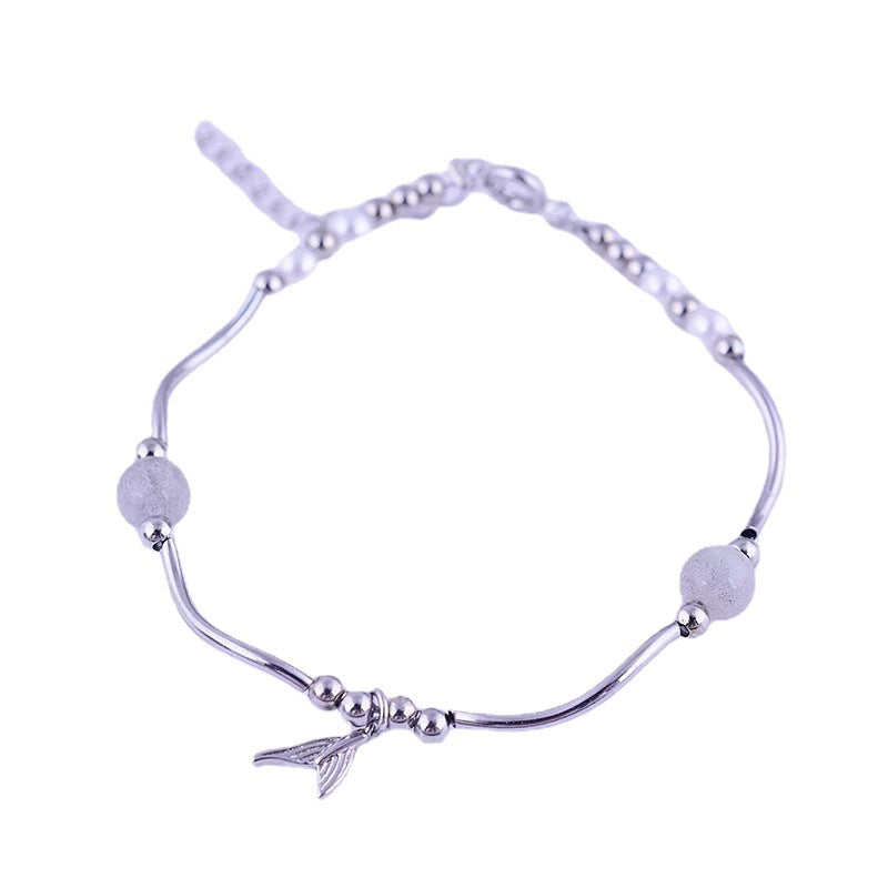 Elegante Silber Fisch Charm Armband Brehn