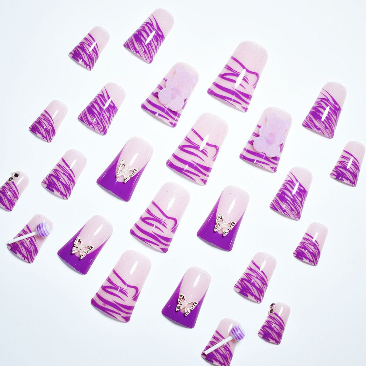 Künstlerische Schmetterling Nageldesign Erweiterungen Brehn