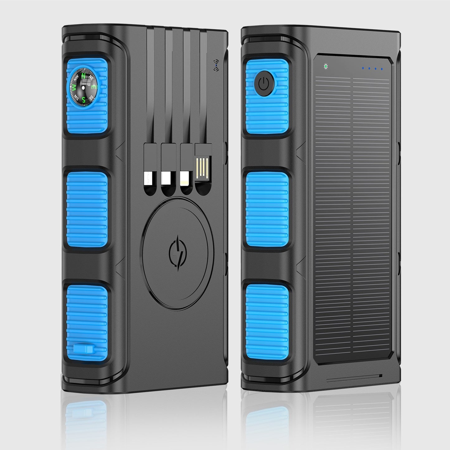 Multifunktionale Solar Powerbank mit Integriertem Kompass und Schnellladefunktion Brehn
