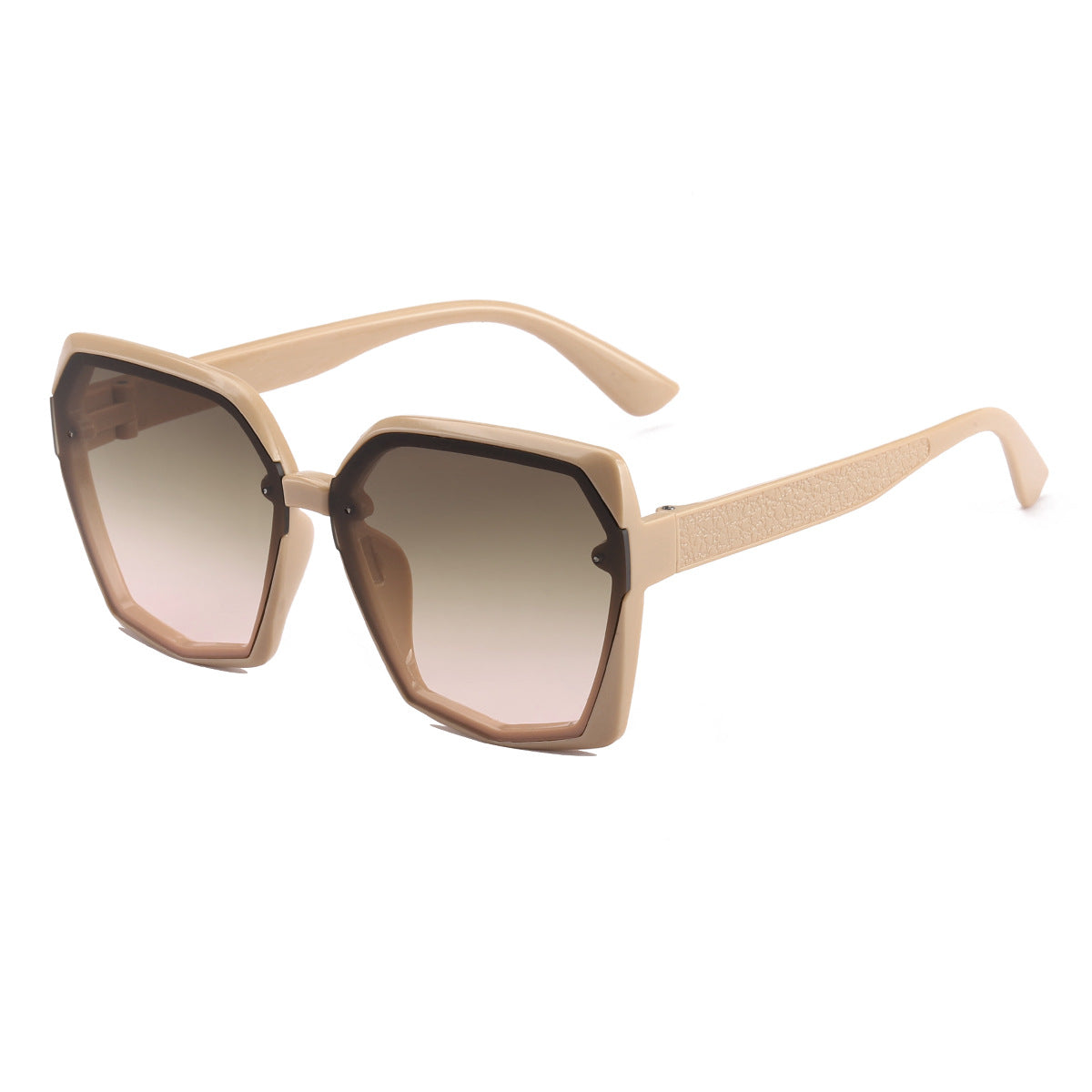 Damen modische Sonnenbrille mit auffälligem Polygonrahmen Brehn