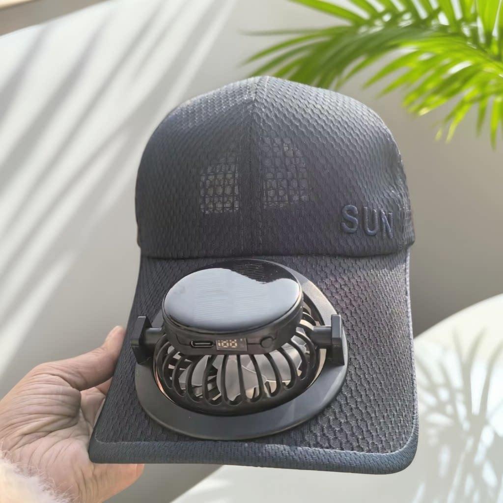 Belüftete Baseballmütze mit abnehmbarem wiederaufladbarem Ventilator Brehn