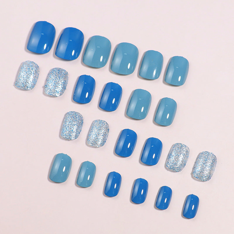 Künstlerisches Press-On-Nagelset mit funkelndem Glitzereffekt Brehn