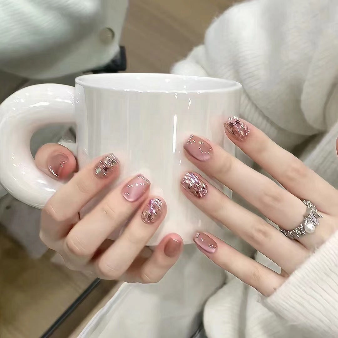 Premium Glitzernde Press-On Nagelerweiterungen Brehn