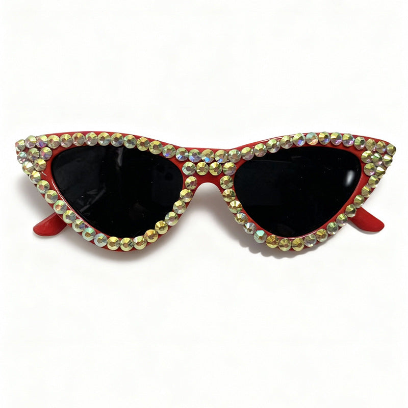Glamouröse mit Strass veredelte Cat-Eye-Sonnenbrille Brehn