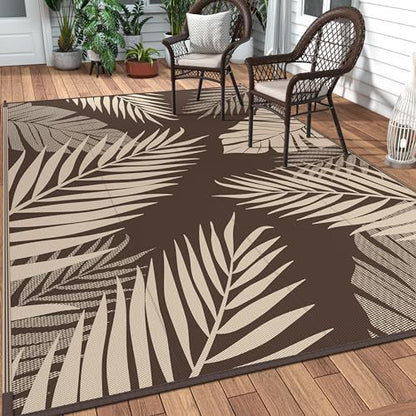 Outdoor Tropical Leaf Bereichsteppich
