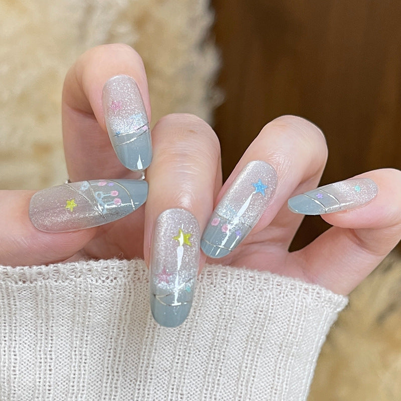Dekorative Glitzernde Press-On Nail Tips Brehn