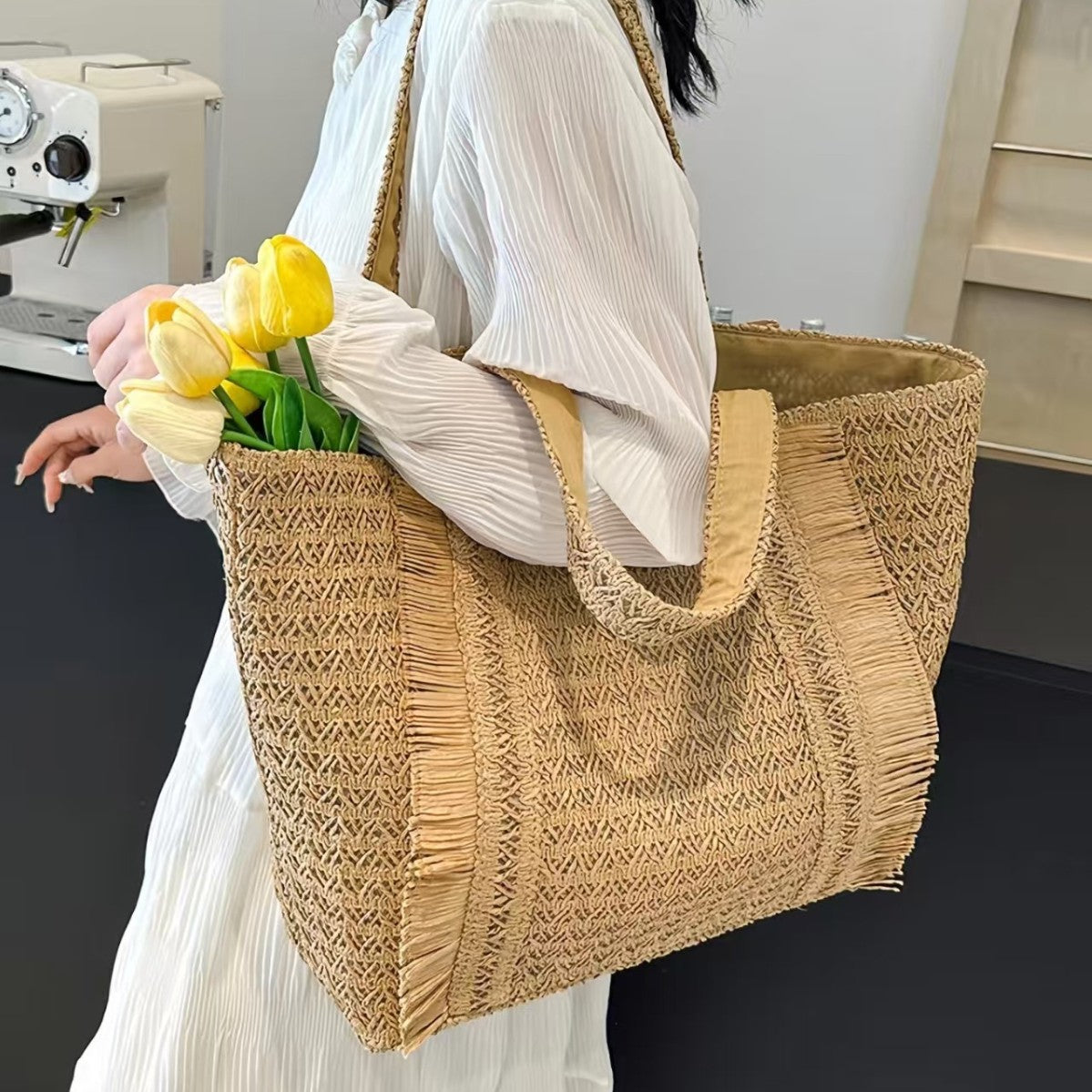 Strandtasche Aus Geflochtenem Naturmaterial Brehn