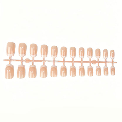 Klassisches French Tip Press-On Nail Art Set Brehn