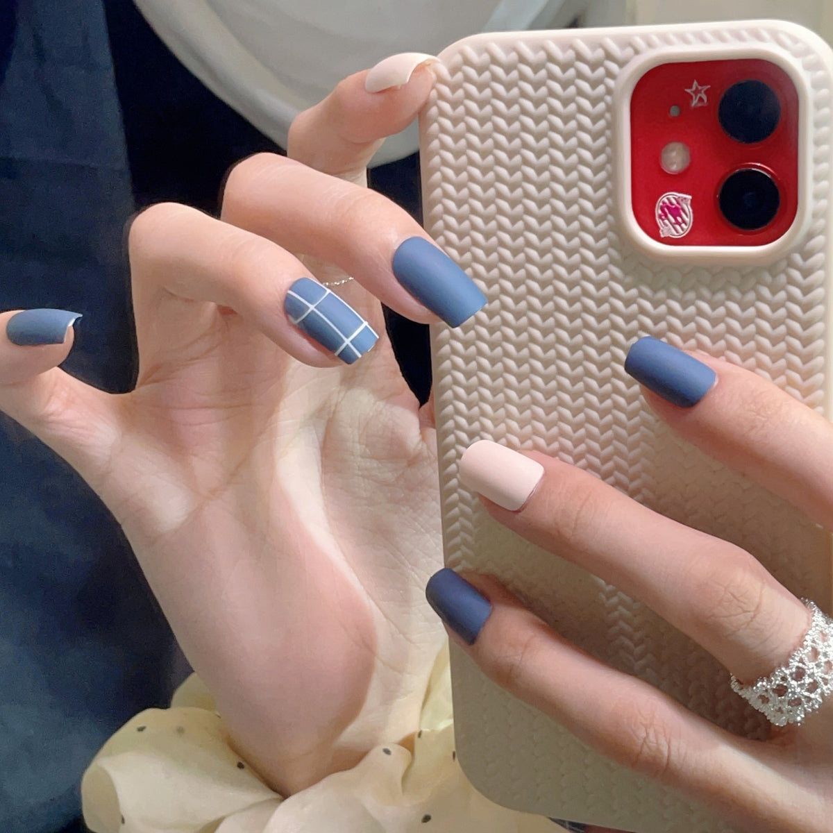 Blumenmuster Press-On Nagelset