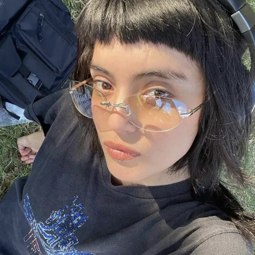 Damen modische Cat-Eye Sonnenbrille mit schmalem Metallrahmen und polarisierenden Gläsern Brehn