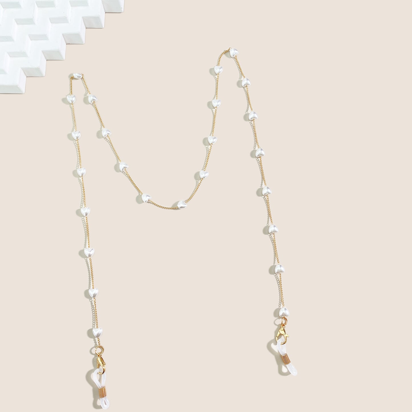 Elegante Perlenkette Sonnenbrillenhalter Brehn