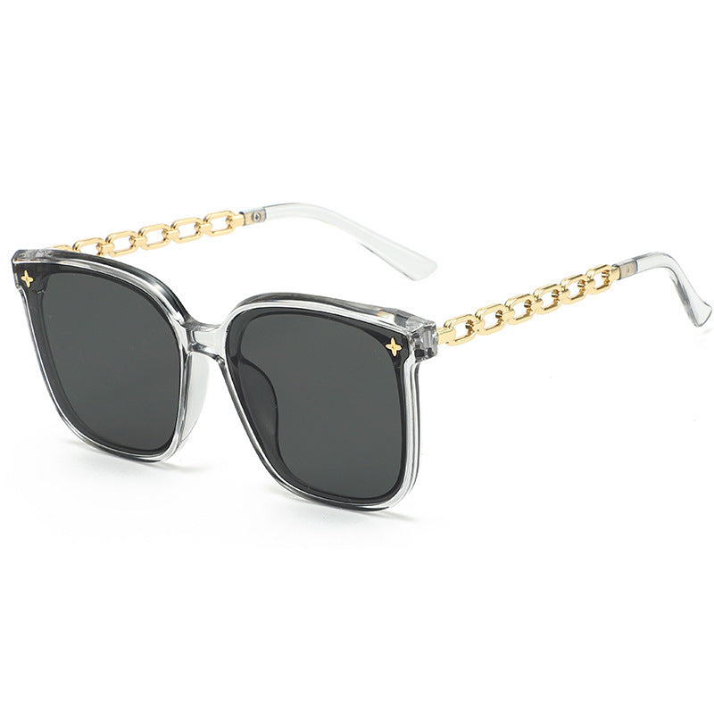 Damen Designer-Sonnenbrille mit eleganten Kettengliedern Brehn
