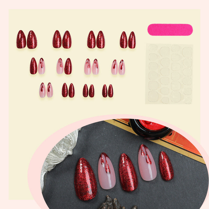Glamourös Glitzerndes Press-On Nagelset Brehn
