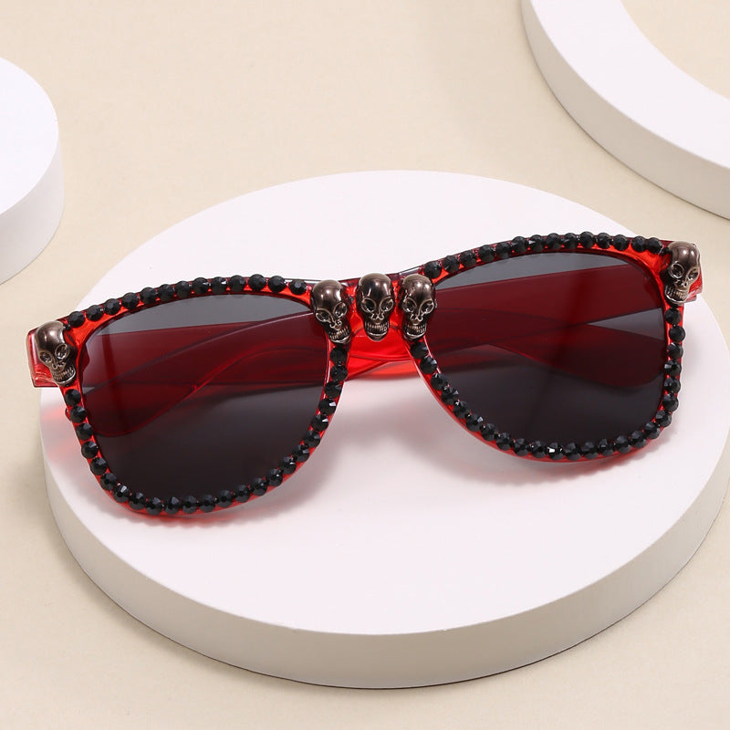 Damen extravagante Sonnenbrille mit Kristallverzierungen Brehn
