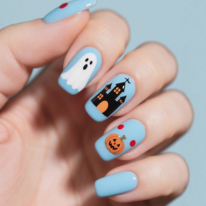 Halloween-Themen Press-On Nagelkunst Set Brehn
