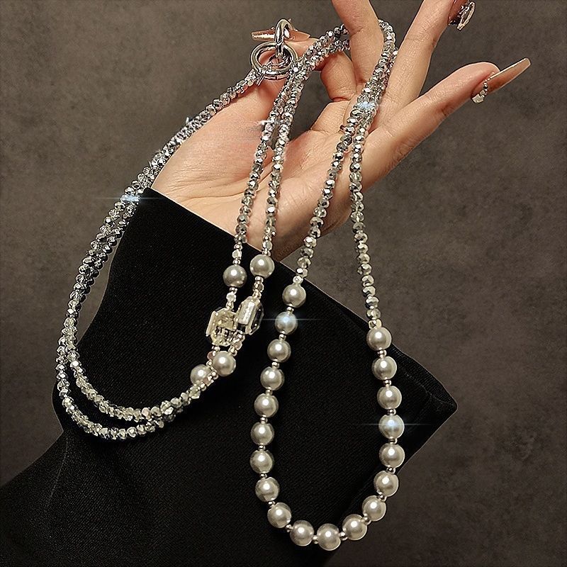 Elegante Crystal Beaded Brillen Kette Brehn 1790136027