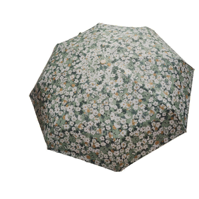 Damen Faltbarer Regenschirm mit elegantem Blumenmuster Brehn